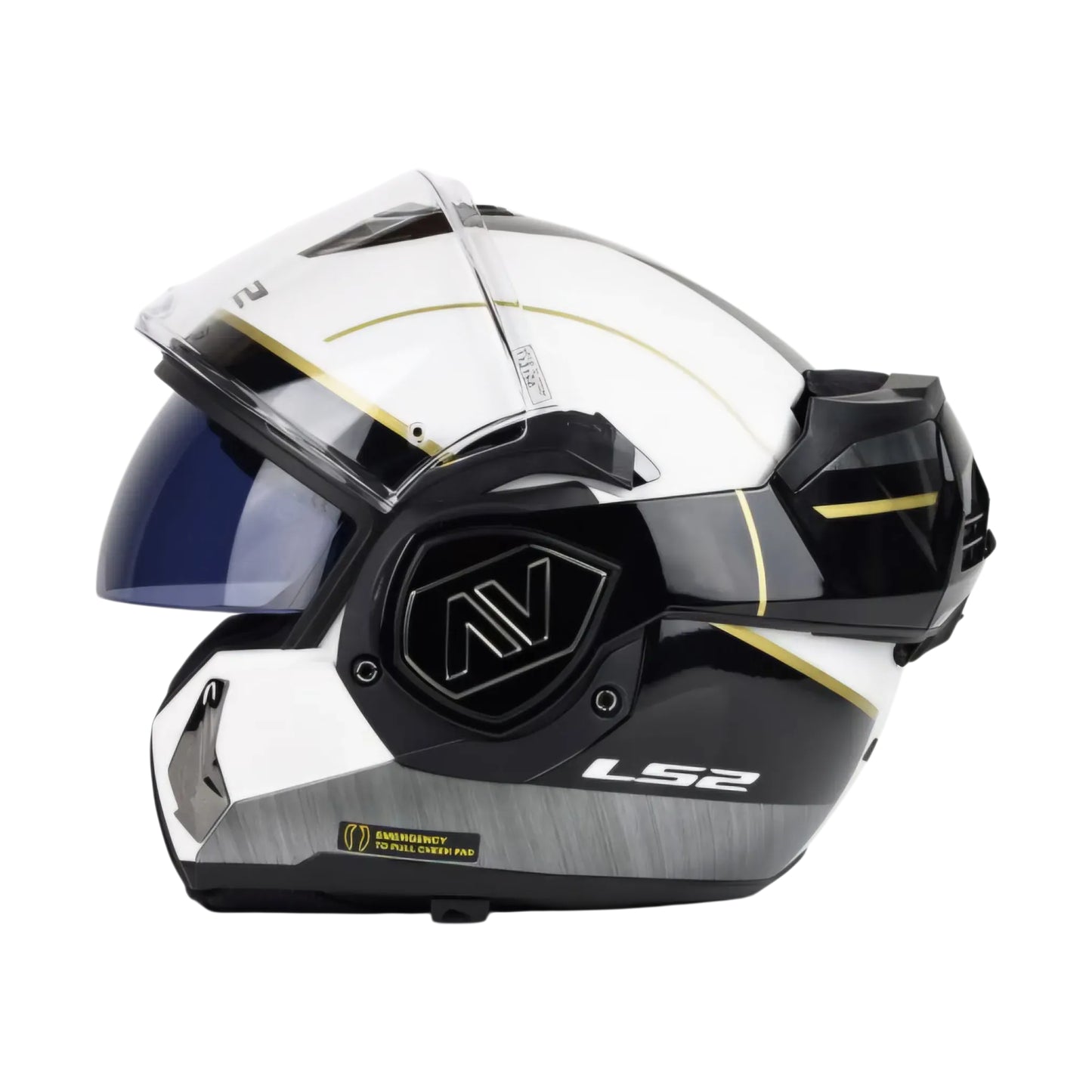 Casque modulable LS2 FF906 Advant Iron blanc-noir jeans