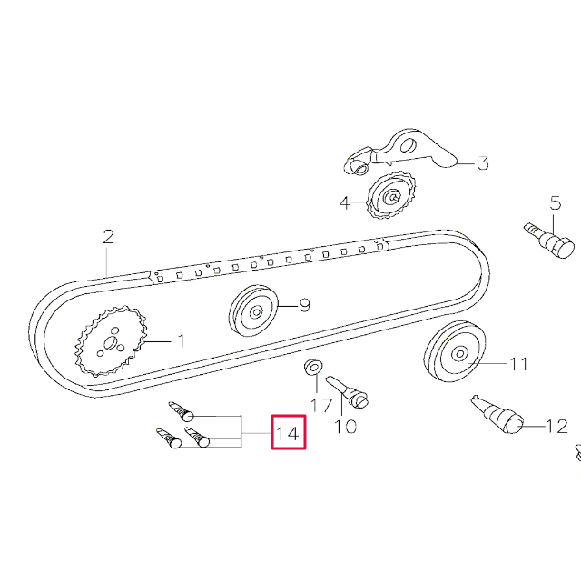 Tornillo piñón distribución M5x12 Pitbike motor 150-3/E 150-5 YX 578305012