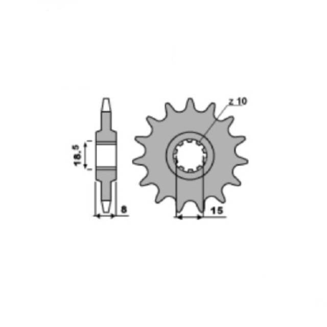 Minarelli AM4-5 Drive Pinion Z-11 415 pitch PBR