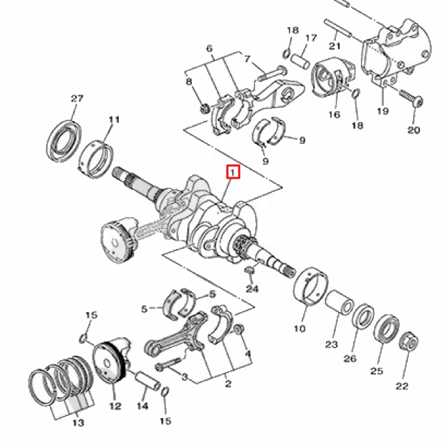 Cigüeñal Yamaha T-Max 530 12-18 59C-11400-01-00