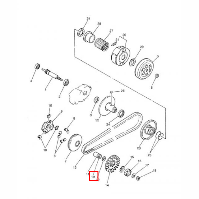 Tope variador Yamaha Jog / Neo's 50