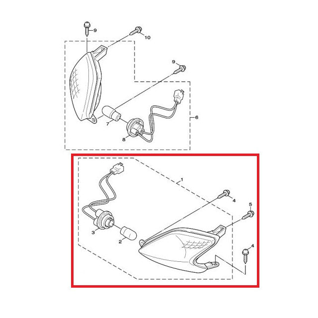 Intermitente delantero izquierdo Yamaha Cygnus X 125 04-05 5MLH33100000