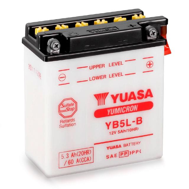 Batterie YB5L-B Yuasa combipack avec électrolyte