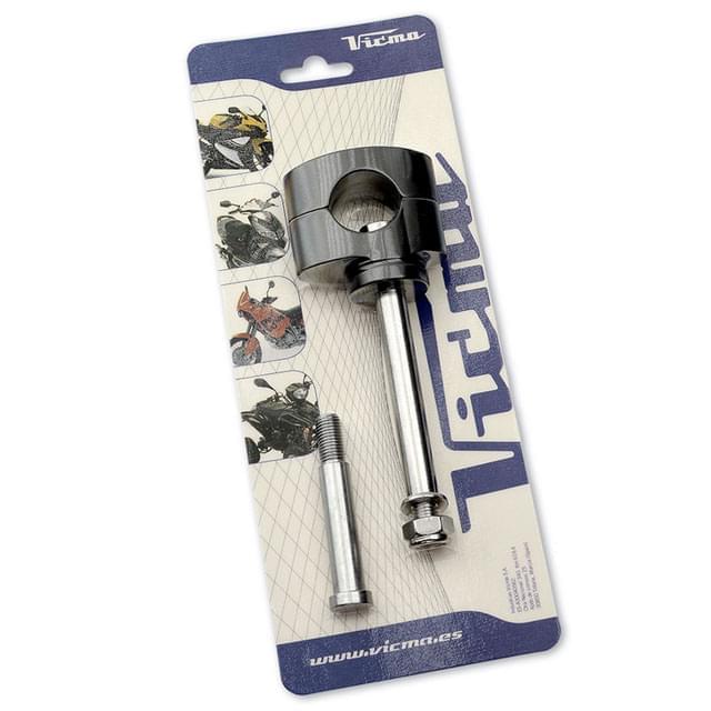 Handlebar riser 28.6mm cross/ENDURO universal Vparts - matte black