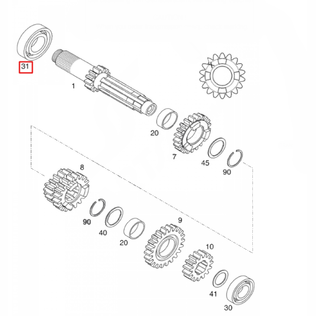 Cojinete 6004 TNH C3 KTM