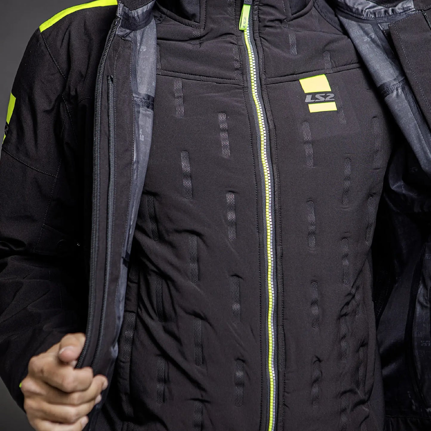 Chaqueta LS2 Titanium Man - Negro/Amarillo