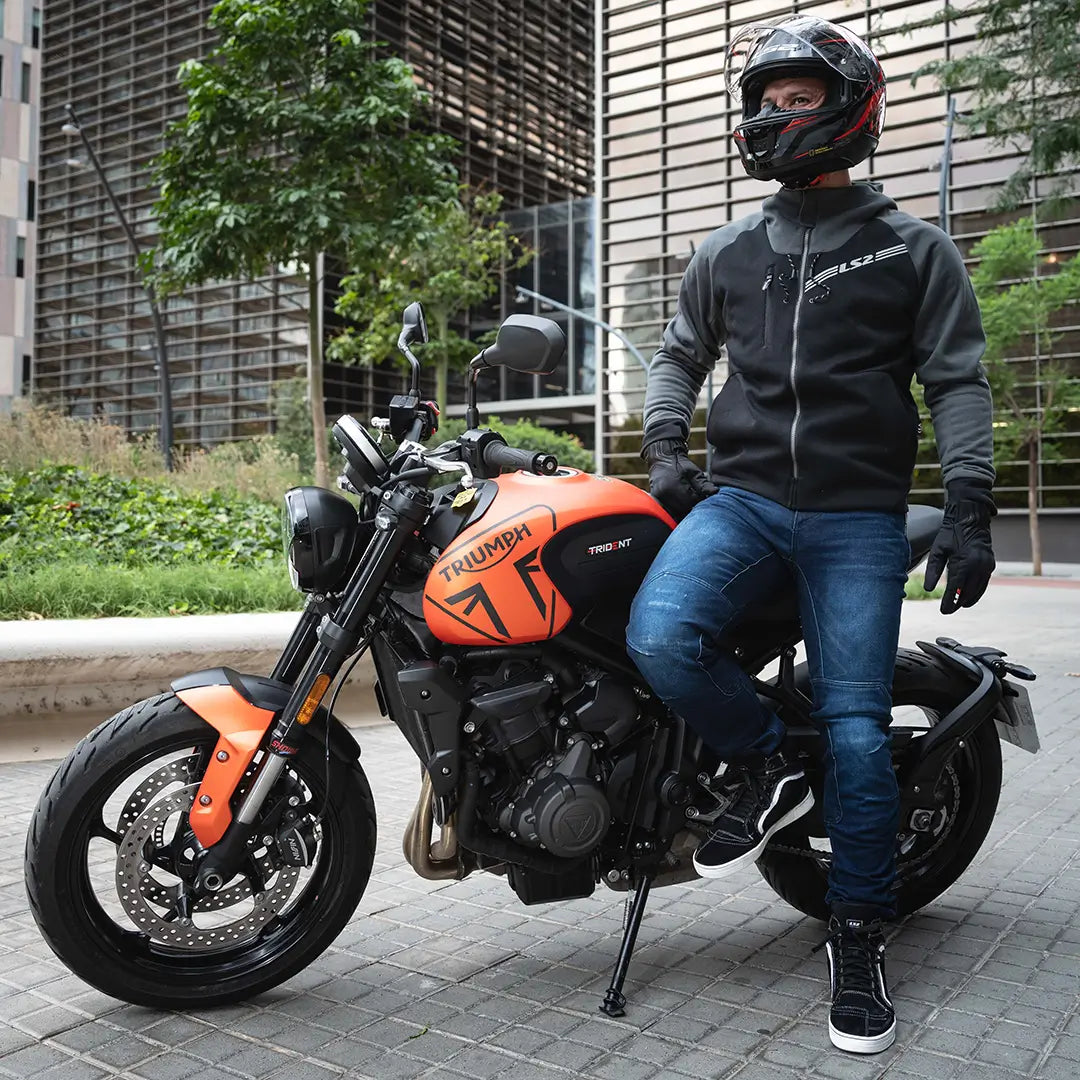 Chaqueta LS2 Throttle Man - Negro/Gris