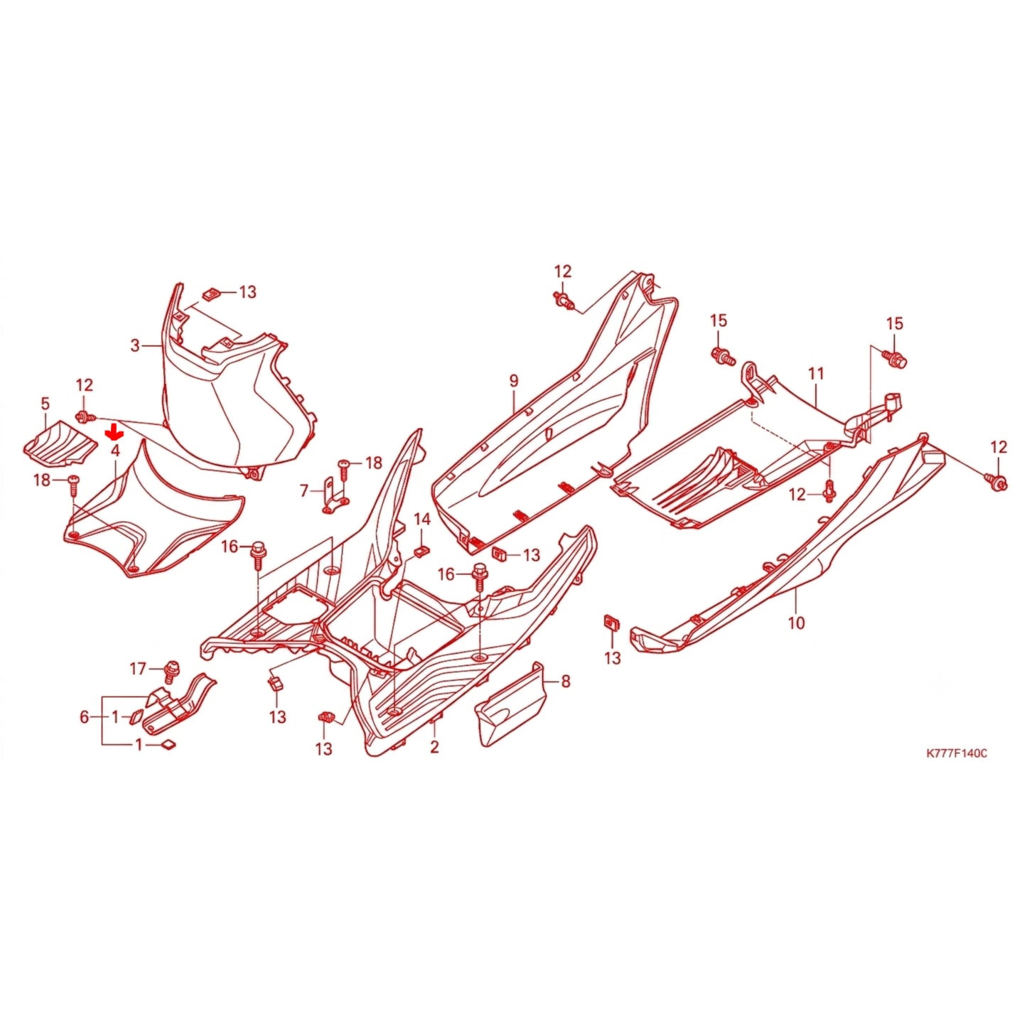 Cover Battery Honda SH 125 17-19
