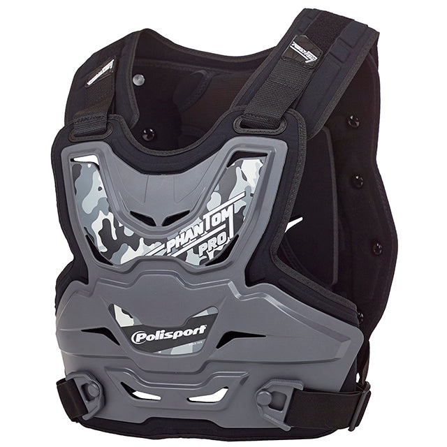 Protector de Peto Phantom Pro Adulto Polisport - negro-nardo grey 8003900001