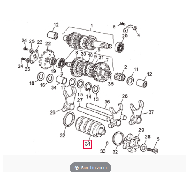 Selector de mudanças Derbi euro 3/4