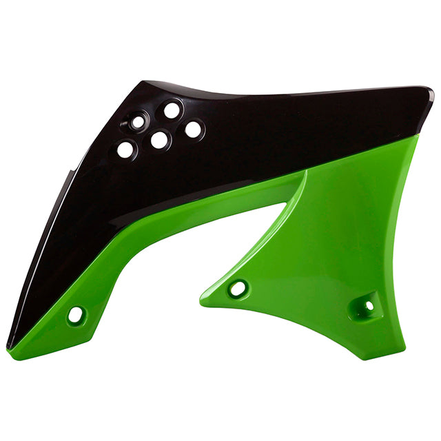 Tapas Radiador KX450F 09-11 Polisport - negro-verde 8412900004