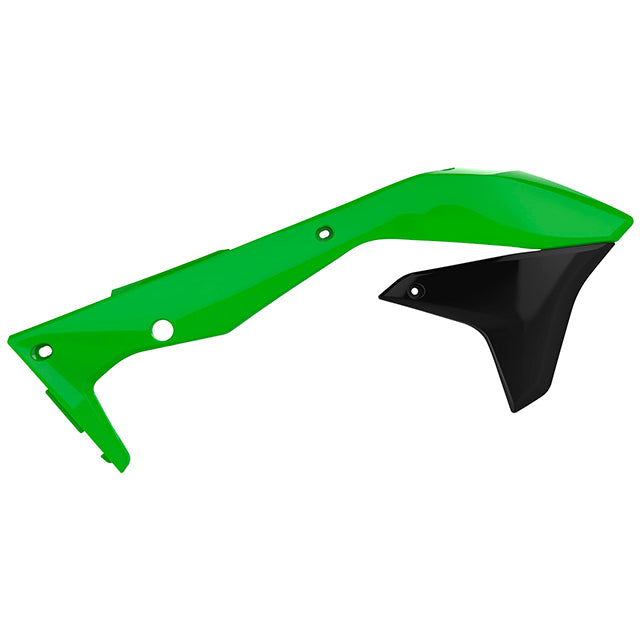 Tapas Radiador KX450F 16-18 Polisport - negro-verde 8418300001