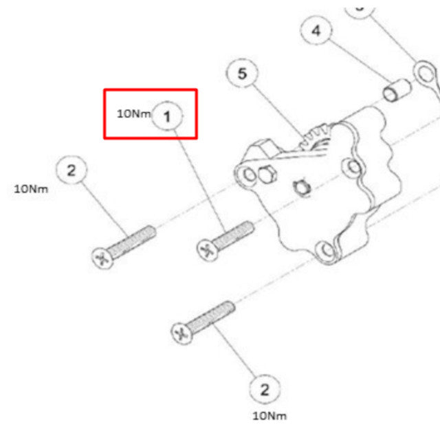 Parafuso da bomba de óleo M6x30 motor Daytona Anima
