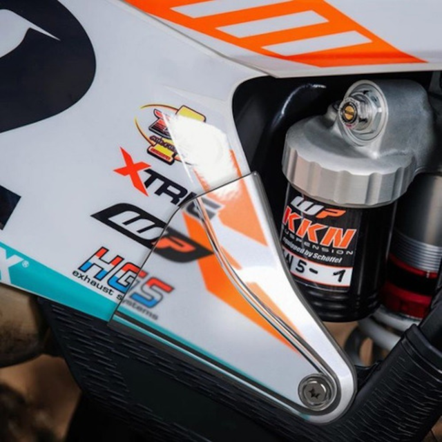 Protector adhesivos tapas laterales KTM SX/SX-F 19-20 / EXC/EXC-F 20-23 Polisport - transparente