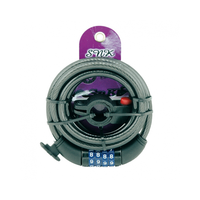 Candado cable espiral Bicicleta d=8mm L=150mm VBike 8590