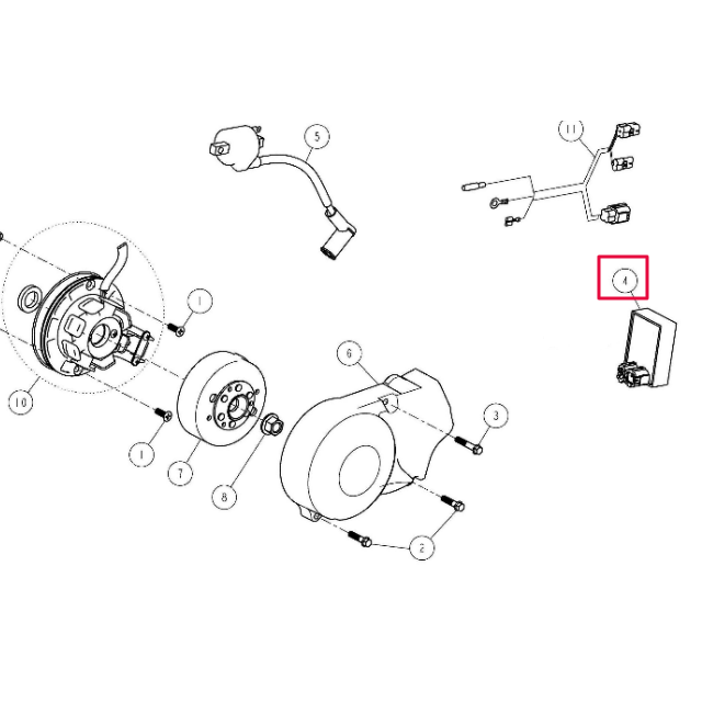 CDI unit engine Daytona Anima without electric start 150/190 11500 RPM Pitbike