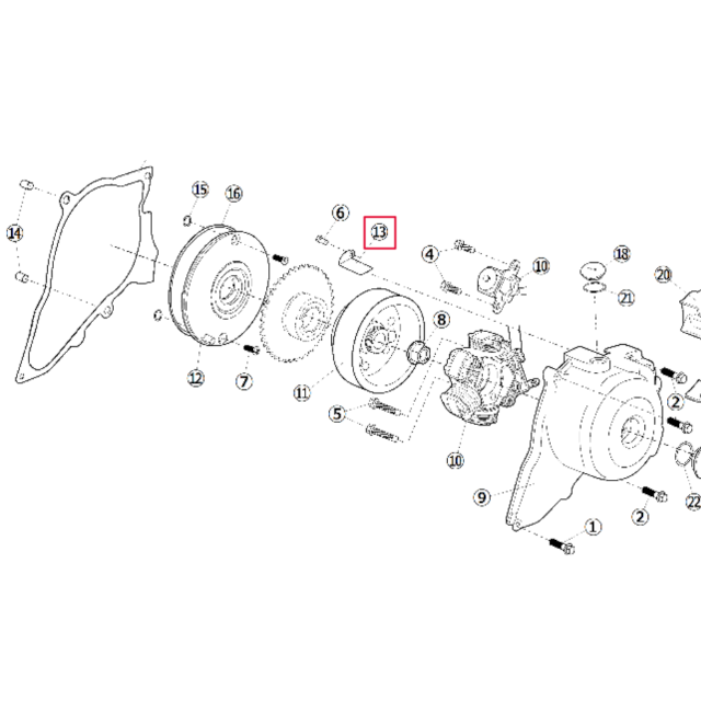 Pletina fijación 190 arranque elec. motor Daytona Anima