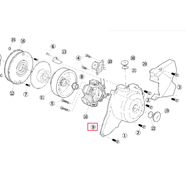 Tapa encendido 190 arranque elec. Pitbike motor Daytona Anima