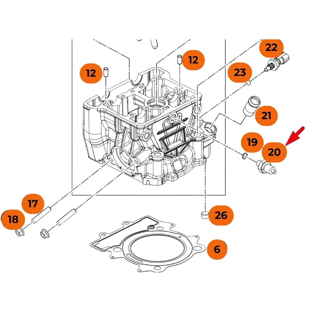 KTM Duke 125 / 200 / 250 / 390 oil pressure sensor