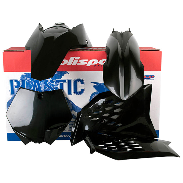 Kit de plásticos KTM XC 08-10 SX/SX-F 07-10 Polisport - negro 90239