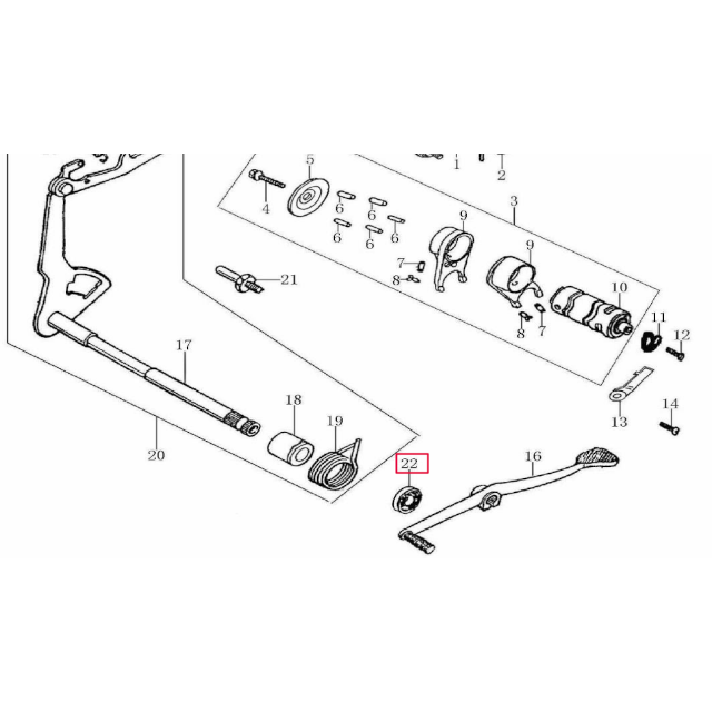 Retén pedal de cambio 11,6×24×10 Pitbike Zongshen 155Z