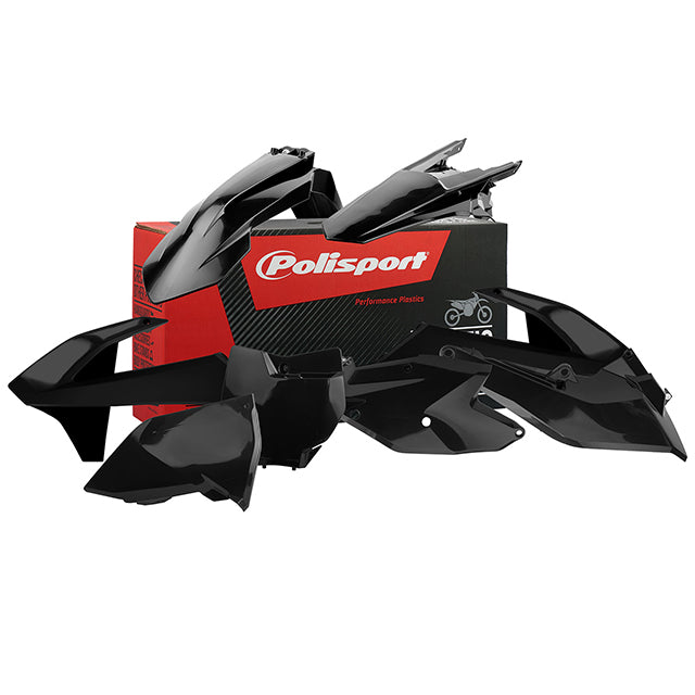 Kit de plásticos SX125/150 SX-F250/350/450 XC-F250/350/450 16-18 Polisport - negro 90681