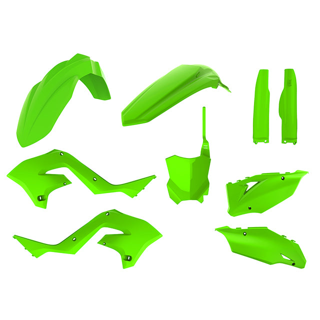 Kit de plásticos Restyling KX125/250 KX450 2020 03-08 Polisport - verde lima 90936
