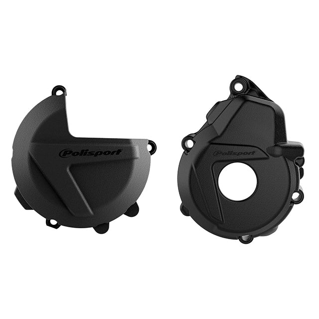 Kit Tapa embrague y encendido Husqvarna FE250/350 19-22 KTM EXCF/XCFW 250/350 17-22 Polisport - negro 90982