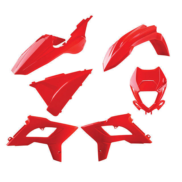 Kit de plásticos Restyling BETA RR 2T/4T con careta 18-19 Polisport - rojo 91075