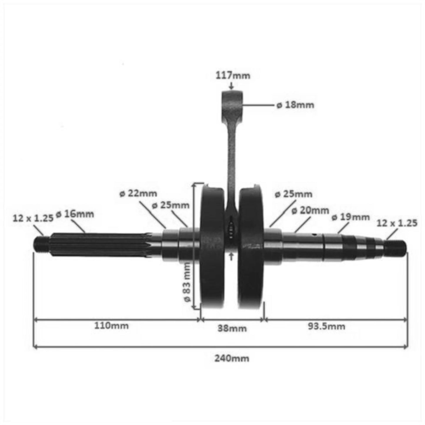 Cigueñal Yamaha Aerox / BW'S 100cc