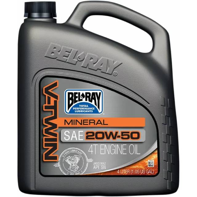 Óleo de motor 20W50 4L V-Twin Bel-Ray - mineral