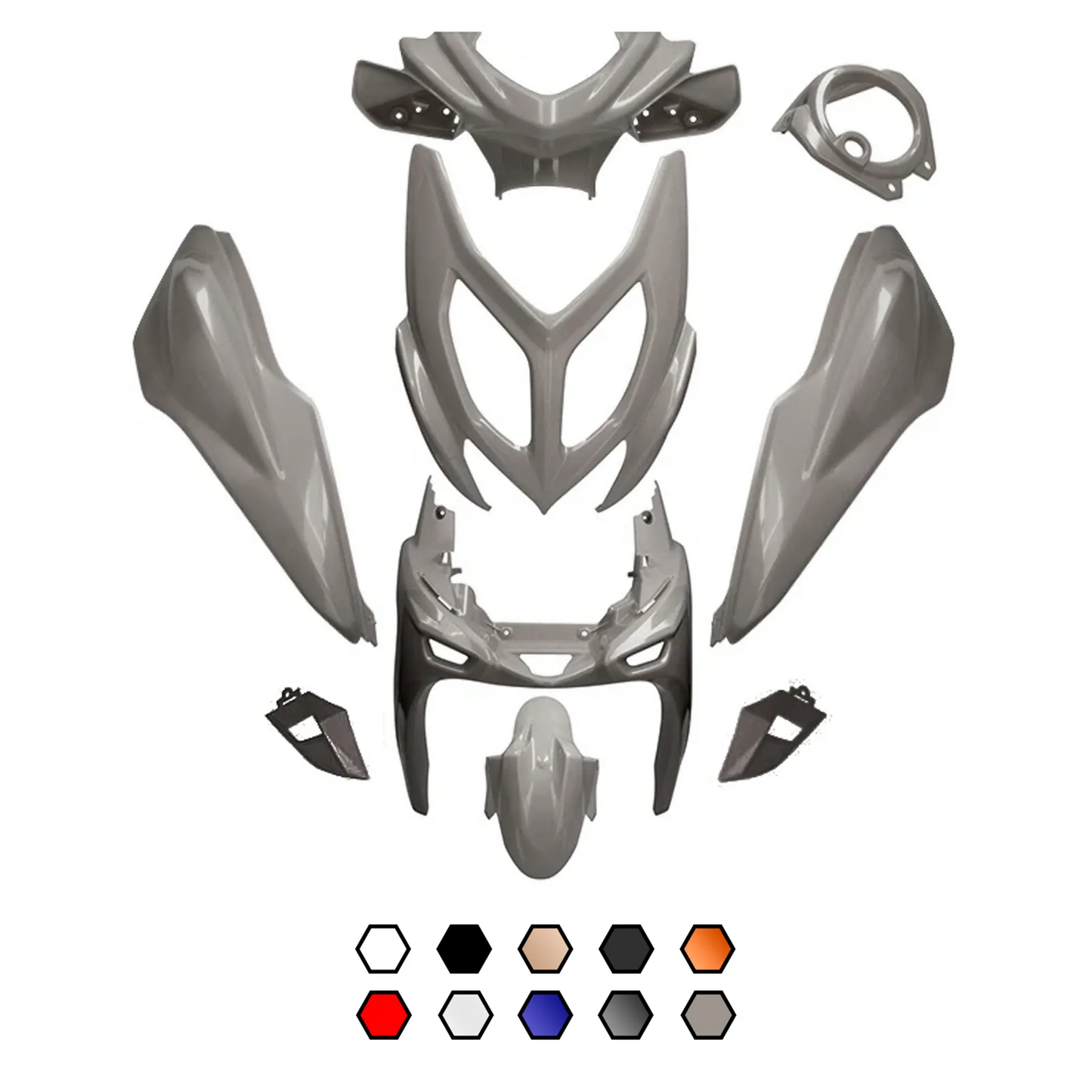 Kit de carenagens Yamaha Aerox / MBK Nitro 50 >2013 9 peças AllPro