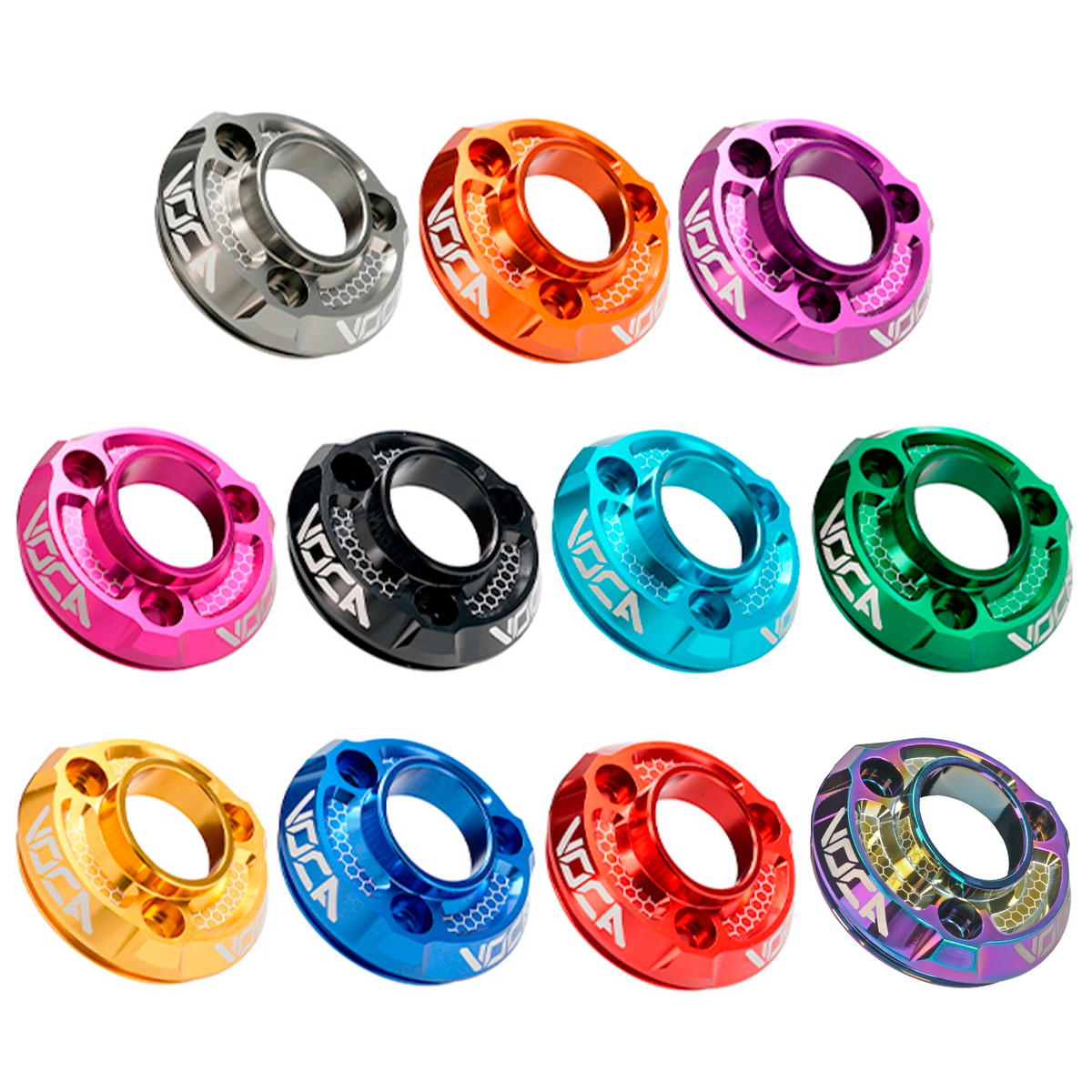 Kit de cazoletas silenciador VOCA CNC anodizado