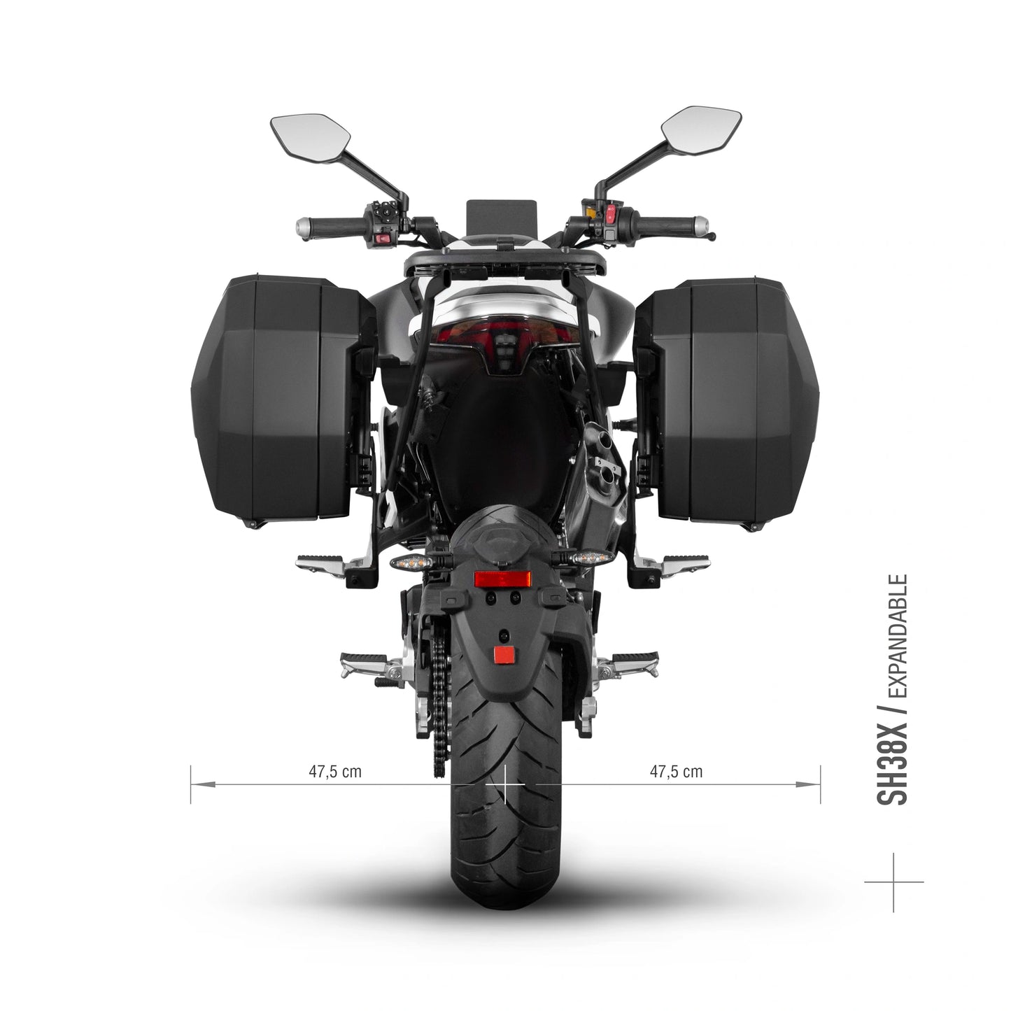 Fixações laterais 3P Shad Cf moto 800 NK/SPORT/ADVANCED 23-26
