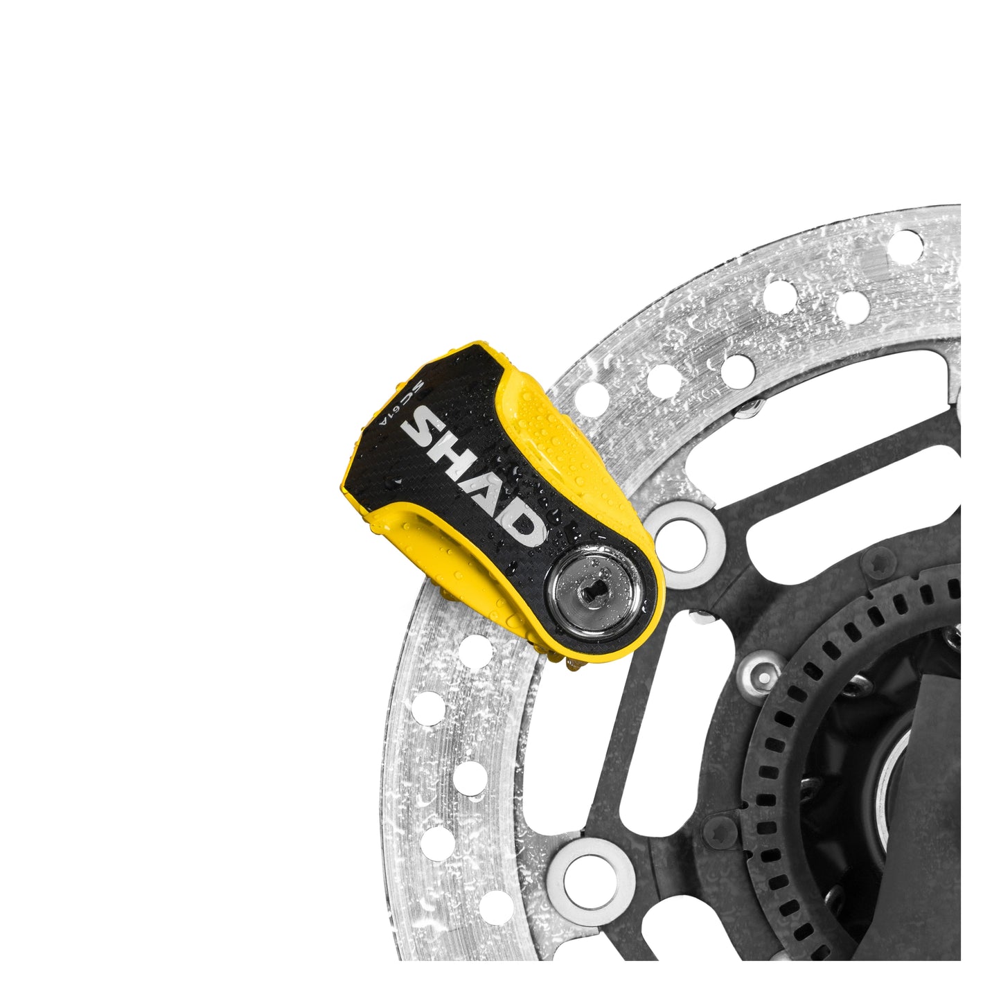 Cadeado antirroubo de disco Shad SC61A - amarelo