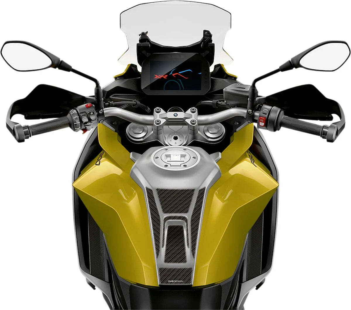 Protector central de depósito BMW F 900 XR 2020–2024 resina negra autoadhesiva protección arañazos