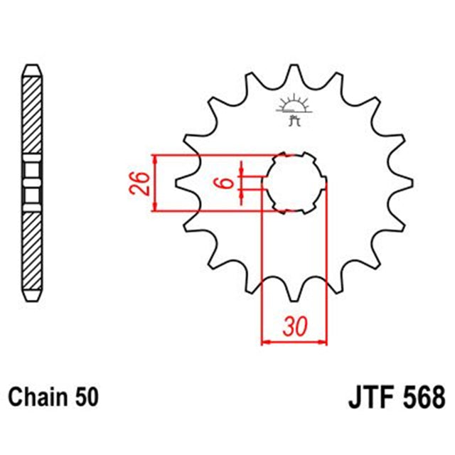 Steel Sprocket 17 Teeth JTF568 JT Sprockets