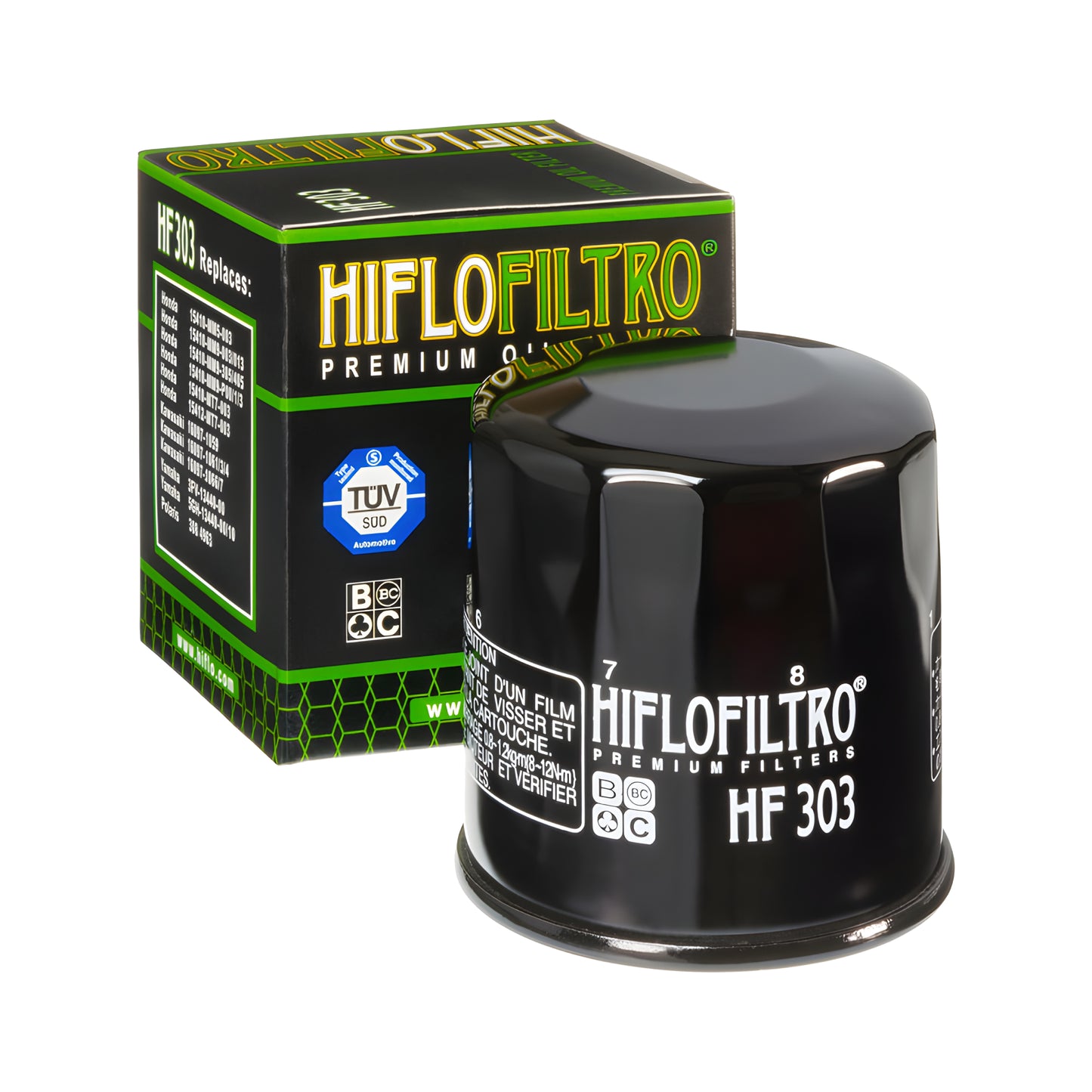 Filtro de aceite Honda, Yamaha, Kawasaki Hiflofiltro HF303