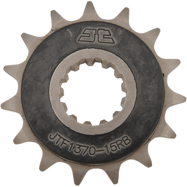 Piñon de Acero 15 Dientes Con Goma JTF1370 JT Sprockets JTF1370.15RB