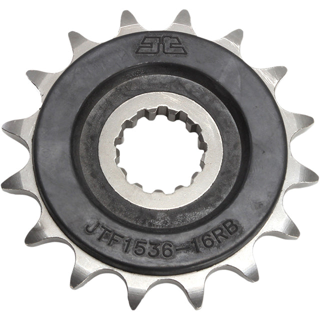 Piñon de Acero 16 Dientes Con Goma JTF1536 JT Sprockets JTF1536.16RB