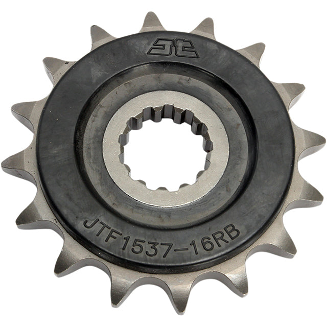 Piñon de Acero 16 Dientes Con Goma JTF1537 JT Sprockets JTF1537.16RB