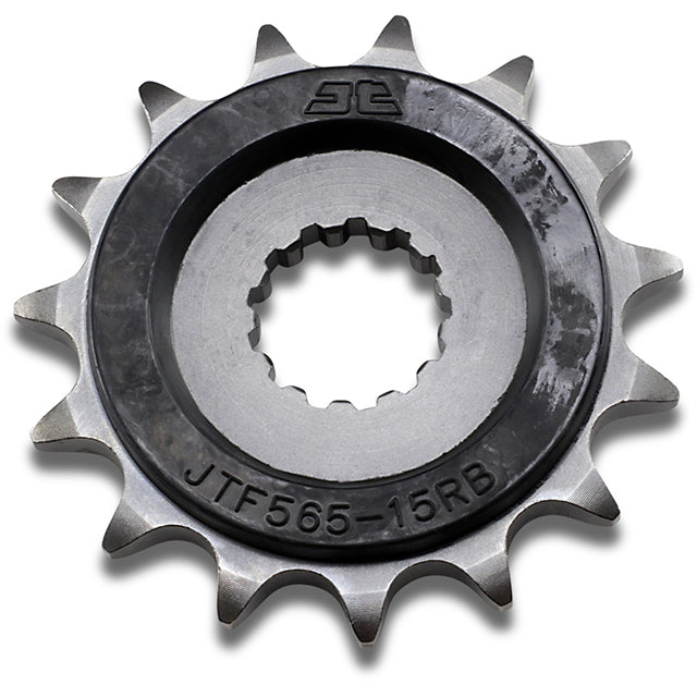 Piñon de acero con goma Kawasaki Z650 / Yamaha MT-03 Z-15 JT Sprockets JTF565.15RB