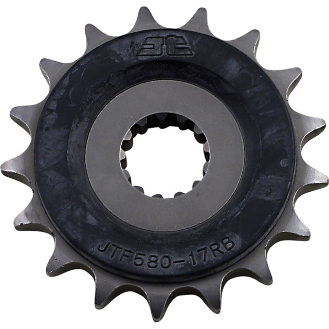 Piñon de Acero 17 Dientes Con Goma JTF580 JT Sprockets JTF580.17RB