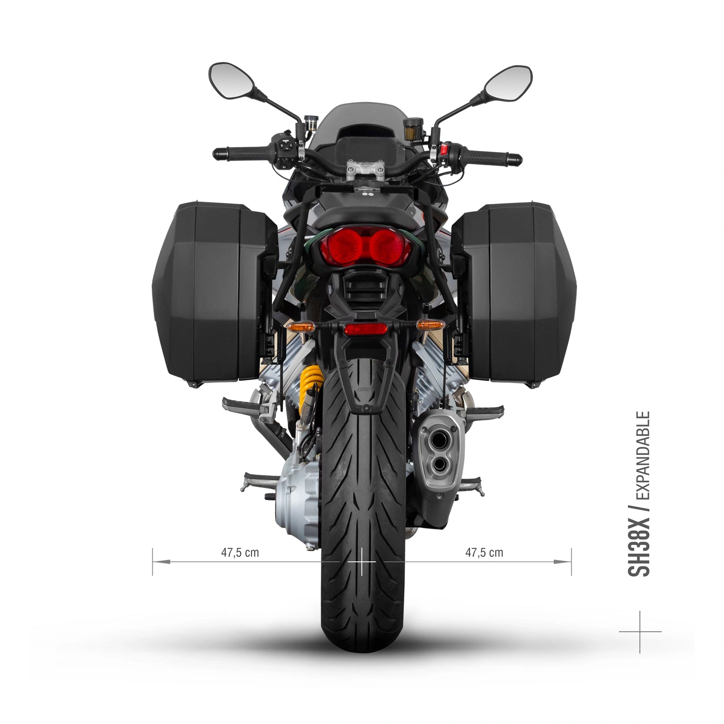Fixações laterais 3P Shad Moto Guzzi V100 MANDELLO 22-26