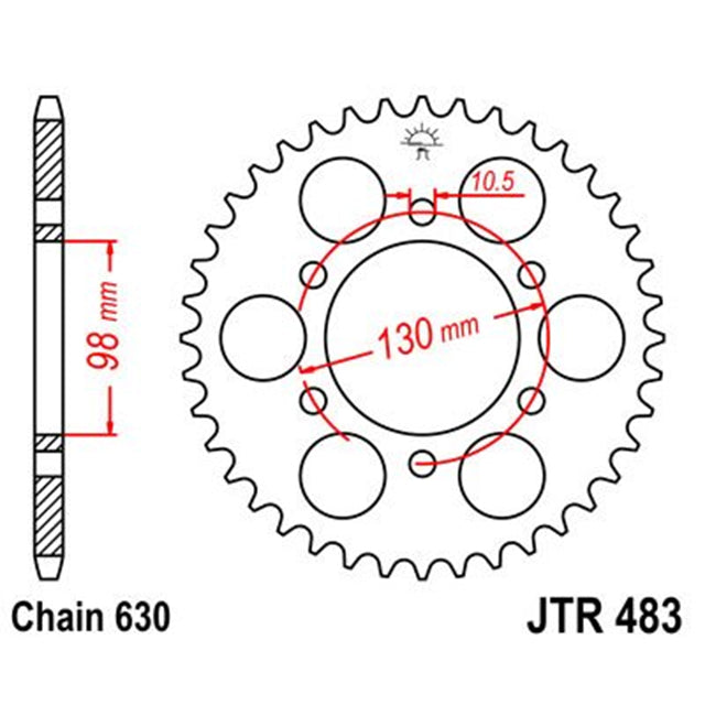Corona de Acero 35 Dientes JTR483 JT Sprockets