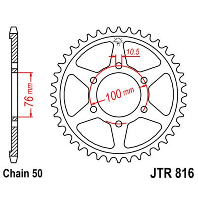 Corona de Acero 40 Dientes JTR818 JT Sprockets