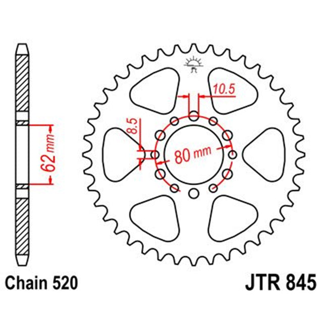 Corona de Acero 46 Dientes JTR845 JT Sprockets