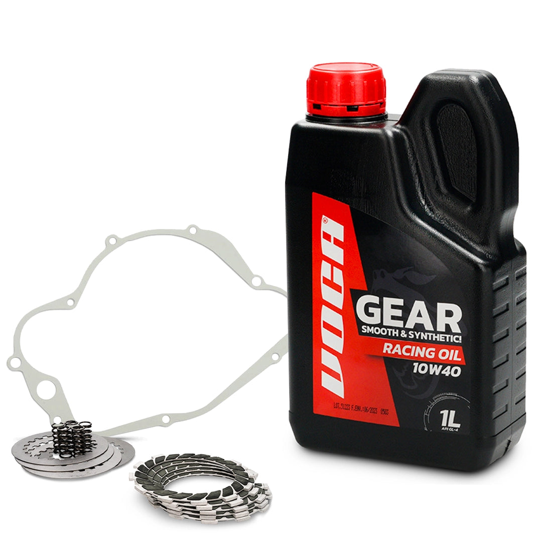 Kit de disques d’embrayage, huile 10W40 1L VOCA Racing et joint d’embrayage Allpro Minarelli AM6