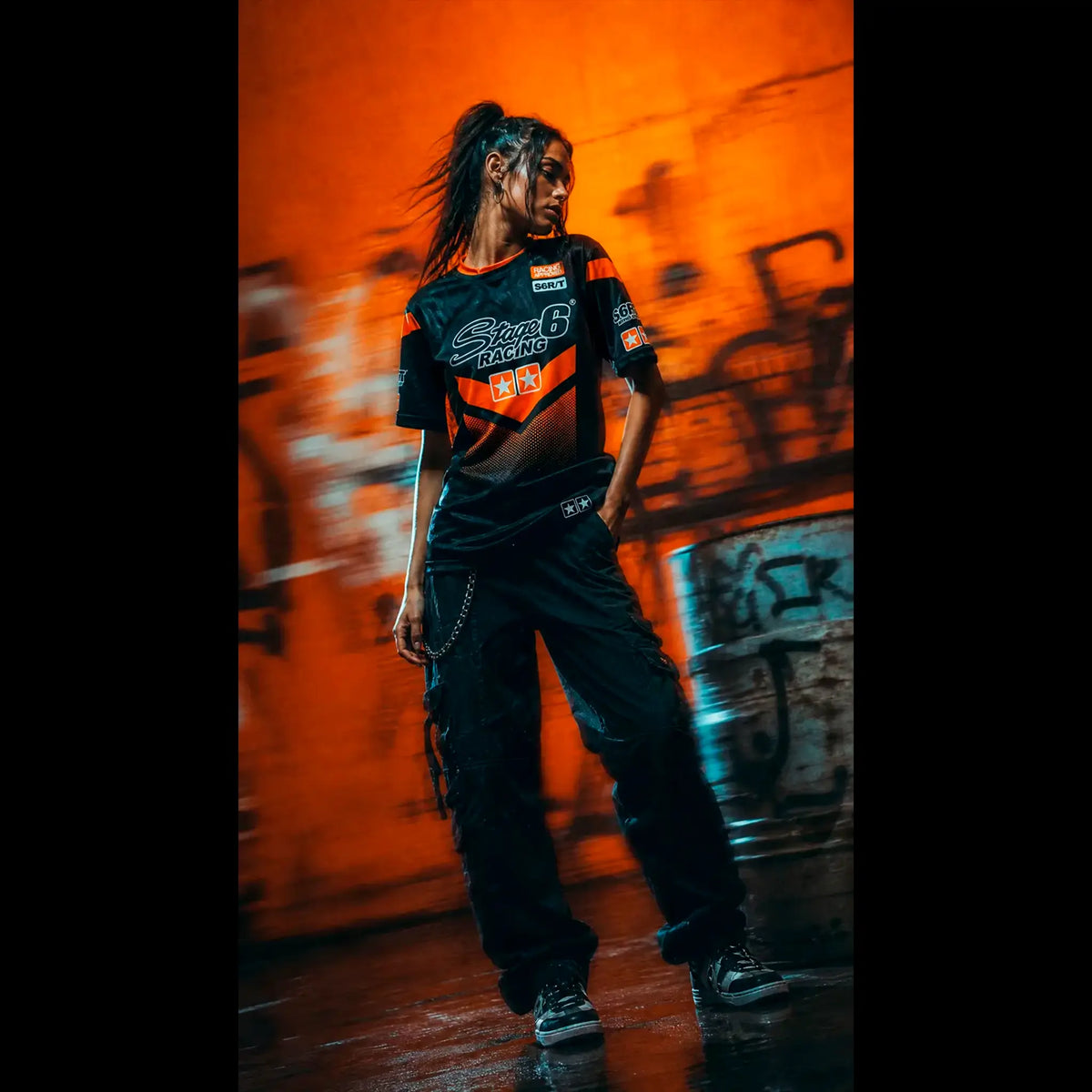 Camiseta Stage6 Pure Team - Negro/Naranja