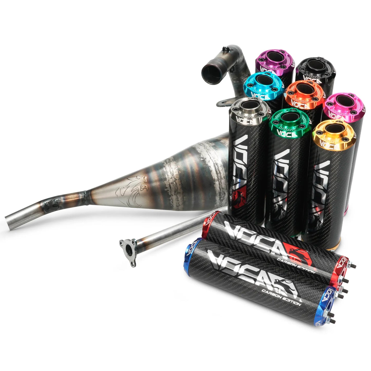 échappement VOCA Racing Cross Carbone 80/90cc Rieju MRT 50